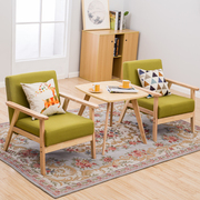 阳台桌椅创意三件套卧室迷你小茶几北欧休闲桌椅组合实木现代简约