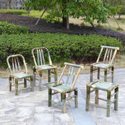 竹制家具成人餐椅家用竹凳子中式复古休闲手工小椅子竹椅子靠背椅