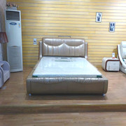 普利梦诗品牌真皮床软床，皮艺床实木皮床，双人床1.8米现代简约婚床