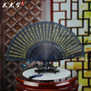 扇子折扇中国风心经扇男女夏季便携复古风真丝扇古典工艺纸扇