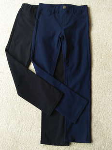 2021出口日本女士小脚裤，九分裤藏蓝色黑色，高弹力(高弹力)纯棉松紧腰
