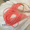 海竹仿珊瑚超小圆珠2-3-4m红白，粉色隔珠散珠diy手串装饰饰品配件