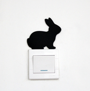 时尚创意3D立体兔子开关贴插座套墙贴灯饰开关家装饰品个性