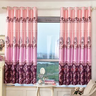 窗帘成品飘窗短帘半帘半遮光布卧室(布，卧室)阳台窗帘2米高可定制