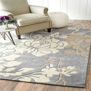 时尚欧式美式田园花朵地毯沙发，茶几客厅地毯卧室床边手工地毯定制