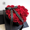高端黑网红爱心鲜花红玫瑰花礼盒七夕情人母亲节生日表白纪念礼物