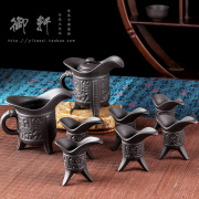 宜兴紫砂功夫茶具套装将军茶壶茶杯茶海复古办公茶具陶瓷家用茶道
