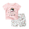 童装夏季0-1-2-3岁女童宝宝套装纯棉4-5-6-7-8-9个月婴儿衣服夏装