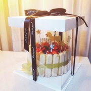 加高681012寸透明蛋糕盒，芭比娃娃蛋糕盒加高双层翻糖蛋糕盒