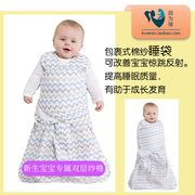 美国HALO双层纱棉印花包裹式睡袋 （春夏薄款） 新生儿0个月