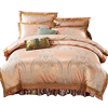 欧式全棉莫代尔贡缎提花夹棉加厚床裙四件套床罩六件套床套带床笠