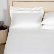 高档纯棉140支埃及棉四件套简约纯色五星级酒店，白色床单床上用品