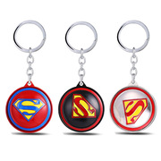可转动超人标志钥匙扣，电影周边胸章，旋转金属钥匙扣挂件汽车钥匙链
