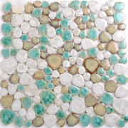 欧式陶瓷马赛克鹅卵石镜面背景墙厨房浴室卫生间游池水池鱼池地砖
