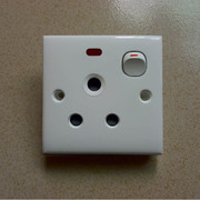 大南非开关插座15A英式空调插座带开关指示灯墙壁插座圆孔插座板