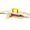 双层车站两层桥木质轨道配件兼容实木积木小火车拼装儿童木制玩具