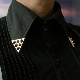 韩版复古时尚先生男士，衬衣领针英伦哥特朋克柳丁男式衬衫领角夹