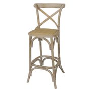 吧台椅实木现代简约家用靠背椅子吧台凳子美式乡村复古酒吧高脚凳