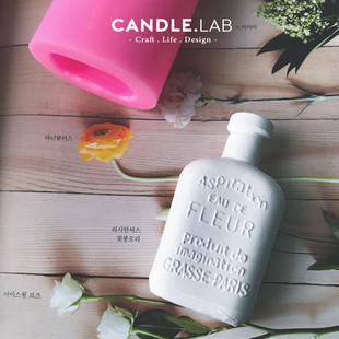 CANDLE.LAB  立体酒瓶花瓶DIY香薰石膏蜡烛扩香石车载硅胶模具23