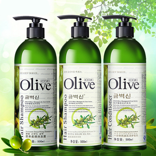 韩伊橄榄Olive营养洗发露沐浴露护发乳3三件500ml*3洗护家庭套装