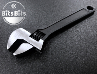 BitsBits全钢黑色磷化做旧edc小扳手户外便携工具迷你edc扳手