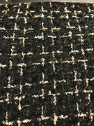 黑色金丝外贸混合粗花呢布料粗纺小香风外套专用服装面料纺织