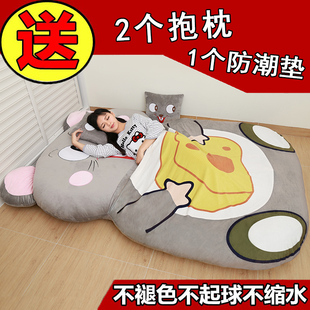龙猫榻榻米床垫懒人沙发，床椅单双人(单双人)卡通，睡袋可爱儿童创意卧室地铺
