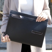 韩版手拎手拿包个性皮革，女手包笔记本包职业(包职业)商务通勤公文包文件包