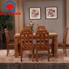 全实木餐桌榆木一桌六椅组合6伸缩超胡桃木红木圆桌中式客厅家具