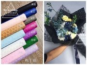 韩国进口布丁纸梅花镂空纸，鲜花束包装纸，落水纸10张包