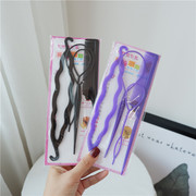 韩版儿童发饰盘发头饰四件套发型设计百变拉发穿发针头发女童