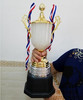 玉石高尔夫球足球篮球水晶奖杯铜牌奖牌制作琉璃金属定制48CM