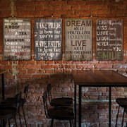 美式复古做旧木板画壁画，家居酒吧奶，茶店背景墙个性装饰挂件挂画