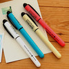 日韩国文具慕娜美清新糖果色中性笔创意水笔，0.5水性笔黑红蓝