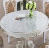 定制圆形pvc防水透明桌垫圆形餐桌布，台布磨砂水晶板软质玻璃