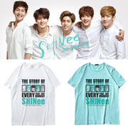 SHINee十10周年周边纪念衣服同款短袖T恤宽松纯棉印花男女打底衫