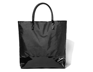 黑色大号超大 容量手提包休闲时尚购物袋 环保袋漆皮 单肩包
