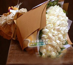 情人节鲜花99朵白玫瑰鲜花束生日鲜花北京同城鲜花速递配送鲜花店