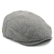 儿童帽子秋冬季男童贝雷帽，灰色条纹气质鸭舌英伦型好复古风宝宝帽