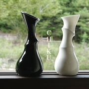 日本陶瓷独特造型花瓶 现代时尚花瓶花器 竹节造型