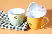 欧洲复古乡村搪瓷130ml可爱小水杯咖啡杯装饰杯茶杯d7.5l10h5.5cm