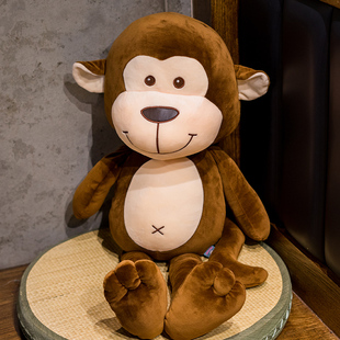 可爱灵猴子毛绒玩具娃娃女生，生日礼物玩偶大号，睡觉抱枕大嘴猴公仔