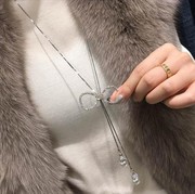韩国秋冬毛衣链个性简约珍珠吊坠长款衬衣服挂件女装饰品项链挂饰