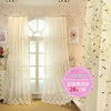韩式田园绣花窗纱，定制客厅卧室飘窗阳台成品，白色纱帘遮光窗帘布料