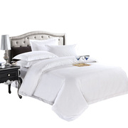 酒店床单三四件套60支涤纶T/C棉宾馆床上用品被套被罩枕套加密