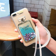 流沙来电闪香水瓶适用6手机壳iphone6splus硅胶8p套7透明挂绳软壳