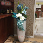 欧式仿真花套装落地花瓶，别墅样板间客厅摆件假花艺现代装饰工艺品