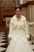 新娘毛披肩(毛披肩)外套秋冬季长袖结婚披肩，伴娘服礼服旗袍外搭礼仪