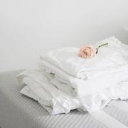 日式宜家纯棉床笠1.8米床垫，套单件席梦思，保护套全棉床罩纯色床单