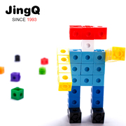 100粒大块木制正方体，立方体正方形积木块数学教具，方块玩具幼儿园